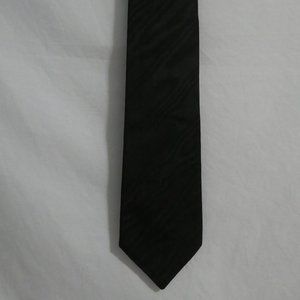 Striped Black Silk Necktie | Hand Crafted In Canada